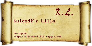 Kulcsár Lilla névjegykártya